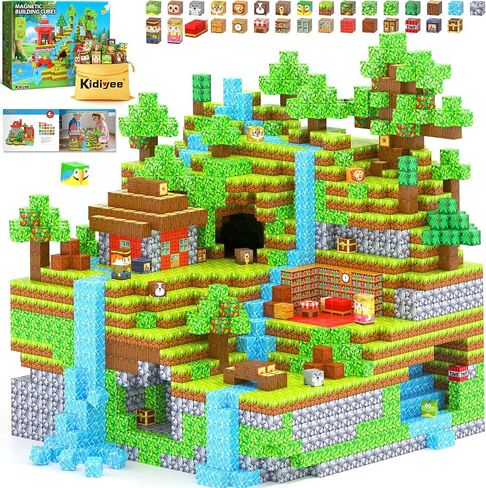 Magnetic Blocks Building Toys, Mine Magnet World Game Set for Kids Ages 4-8 5-7 6-8, STEM Sensory Magnetic Toys for Toddlers, Gift for 3+ Year Old Boys Girls in Kuwait
