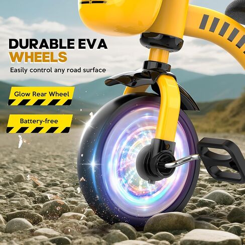 دراجة ثلاثية العجلات للأطفال الصغار 1-3 من 3-5 سنوات ، وليونيكورن رضيع دراجة Bike Baly Bike مع عجلات الإضاءة الملونة وسرات كبيرة ، وهدية عيد ميلاد ولعب 1 2 3 4 4 سنوات الفتيات in Kuwait