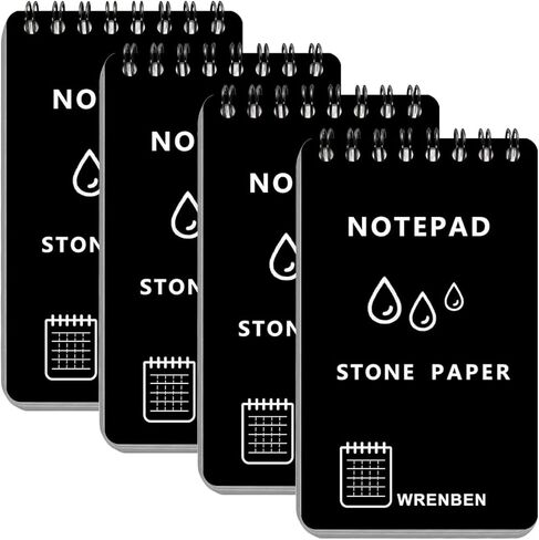 4pcs دفتر حلزوني مقاوم للطقس 3x5 بوصة مع ورق الرسم البياني الحجري وغطاء PVC ، دفتر جيب صغير A7 ، منصات ستينو في جميع الأحوال الجوية للمغامرة في الهواء الطلق (Blue ، 4 Pack) in Kuwait