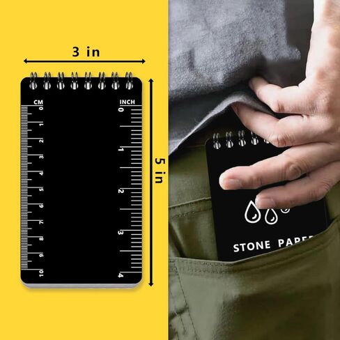 4pcs دفتر حلزوني مقاوم للطقس 3x5 بوصة مع ورق الرسم البياني الحجري وغطاء PVC ، دفتر جيب صغير A7 ، منصات ستينو في جميع الأحوال الجوية للمغامرة في الهواء الطلق (Blue ، 4 Pack) in Kuwait