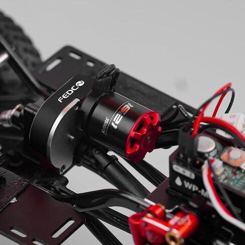 SCX24 محرك بدون فرش و ESC Combo Hobbywing Quicrun OUTER-1621SL محرك مع حامل الصدمة ، لوحة الاستقبال ، صينية البطارية لترقيات SCX24 المحورية 1/24 RC Crawler ، RTR إصدار in Saudi Arabia