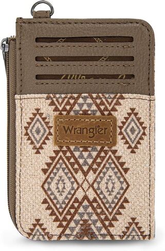 Montana West Wrangler Cow Print Wallets for Women Boho Western Card Holder WG133-W005BK in Kuwait