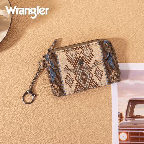 Montana West Wrangler Cow Print Wallets for Women Boho Western Card Holder WG133-W005BK in Kuwait