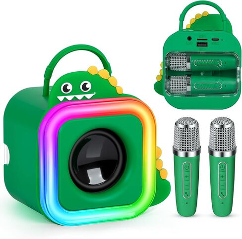 Mini Karaoke Machine للأطفال مع 2 ميكروفونات لاسلكية - هدية Toys للبنين الفتيات الذين تتراوح أعمارهم بين 4 ، 5 ، 6 ، 7 ، 8 ، 9،10،11،12+سنة - عيد الميلاد ، عيد ميلاد ، هدية غناء الحفلات (الأرجواني) in Kuwait
