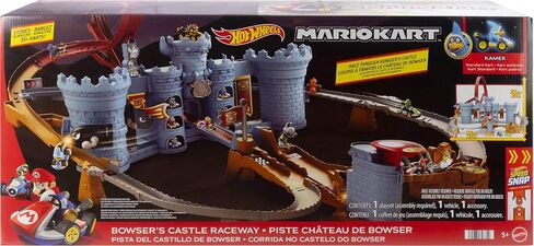 مجموعة مسار السيارات Hot Wheels ، PlaySet Mario Kart Bowser و 1:64 Die-Cast Kamek ، مسرحية تفاعلية ، مع تخزين لـ 30+ مركبة in Saudi Arabia