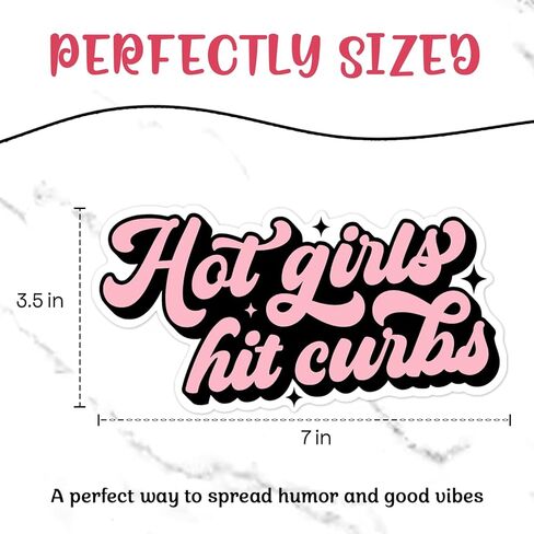 | ضربات الفتيات الساخنة للاصطاف السيارة - ملصق فتاة ساخنة روح الدعابة للمشاعر المرحة 7x3.5 بوصة - مواد متينة - للسيارات والشاحنات والخوذات وأجهزة الكمبيوتر المحمولة والألوبين. in Kuwait