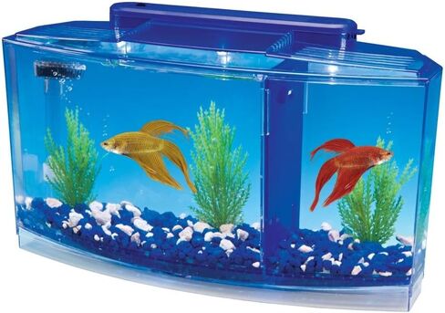 PENN-PLAX NuWave Betta Fish Tank Kit مع ضوء LED وفلتر داخلي – أسود – 1.5 جالون in Kuwait