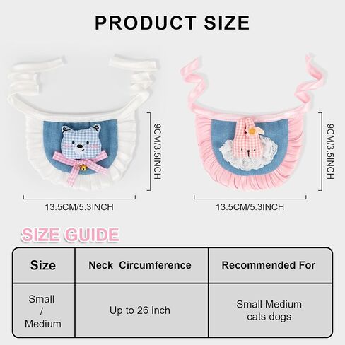 2PCS Cat Beret Hat with Camellia, Adjustable Bow Bandana Scarf Set Pet Princess Costume for Halloween Christmas, Cat Dog Birthday Party Apparel (Camellia) in Kuwait