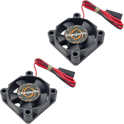 2Pack RC Car Motor Cooling Fan 25mm 30mm 40mm 50mm High Speed Heatsink 28000RPM ESC Fans for 1/8 1/7 1/10 1/12 Scale Truck Off Road Crawler Car Boat 540 550 Brushless Brushed Motors (25mm) in Saudi Arabia