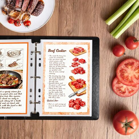 30 Pack 60 Pockets 5.5x8.5" Sheet Protector Sleeves for 6 Ring A5 Binder, A5 Mini 3 Ring Binder, Ultra-Clear Playbill Holder Sleeves, Double-Sided, Top Loading Sheet Protector for Paper Report in Kuwait