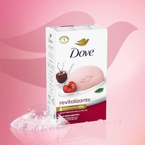 Dove Beauty Bar Soap Rebalancing White Peach & Rice Milk 6 Count for a Nourished and Moisturized Skin, with ¼ Moisturizing Cream Plant-Based Formula, 3.75 oz in Kuwait