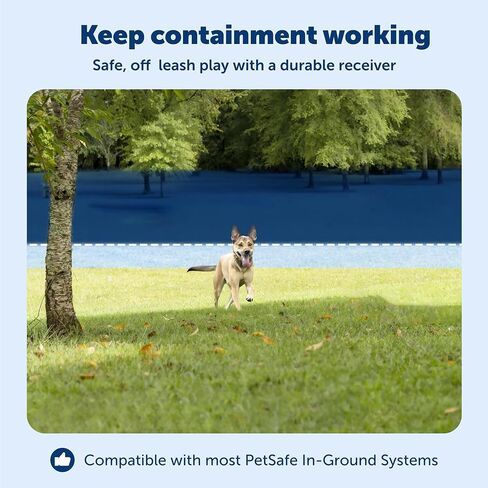 سياج الحيوانات الأليفة القابل لإعادة الشحن من PetSafe للكلاب والقطط التي يزيد وزنها عن 5 أرطال - من الشركة الأم للعلامة التجارية INVISIBLE FENCE - طوق مقاوم للماء مع تصحيح لوني وثابت in Kuwait