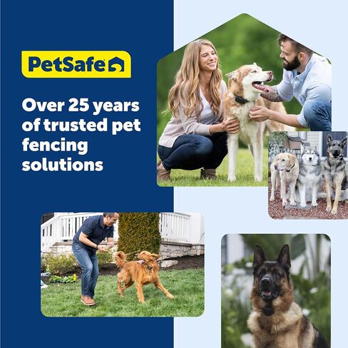 سياج الحيوانات الأليفة القابل لإعادة الشحن من PetSafe للكلاب والقطط التي يزيد وزنها عن 5 أرطال - من الشركة الأم للعلامة التجارية INVISIBLE FENCE - طوق مقاوم للماء مع تصحيح لوني وثابت in Kuwait