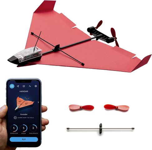 Powerup New Starflux DIY Balsa Wood RC Airplane Kit - Build & Fly Smartphone Plane 4.0 | صنع في الولايات المتحدة الأمريكية ، تصميم 2 في 1 ، طقم STEM للمراهقين والهواة in Kuwait