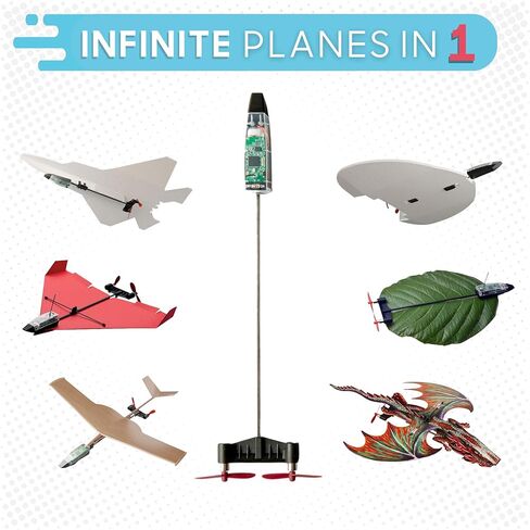 Powerup New Starflux DIY Balsa Wood RC Airplane Kit - Build & Fly Smartphone Plane 4.0 | صنع في الولايات المتحدة الأمريكية ، تصميم 2 في 1 ، طقم STEM للمراهقين والهواة in Kuwait