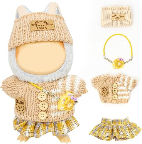 Clothes for 17cm Dolls(NO Doll) for Doll Outfits with Accessories Suit Cute Stylish Dress Up Set in Saudi Arabia