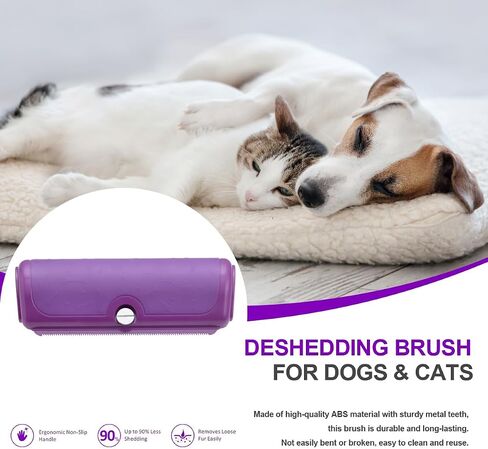 Professional Deshedding Brush for Pets – Grooming Brush for Dogs, Cats & Horses – Shedding Control Comb to Reduce Pet Hair – Ergonomic, Easy Clean Pet Hair Remover Tool in Saudi Arabia
