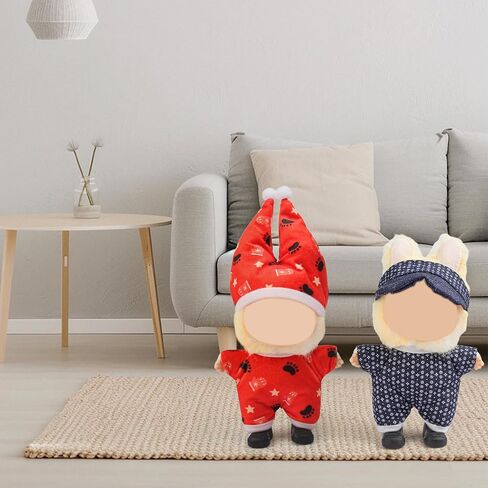 Handmade Crochet 17cm Doll Clothes - Soft, Cute, Stylish Styles with Halter Dress and Headband for Dress up 15cm/17cm Doll Accessories Suit (Iridescence) in Kuwait