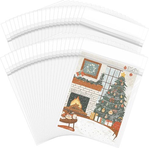 100PCS 8.5 x 11 Inch Cellophane Bags Self Sealing, Resealable Clear Plastic Sleeves for Paper, Artwork, Photo Mats, Comic, Magazine Page Protectors in Saudi Arabia