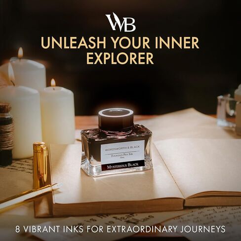 Wordsworth and Black Fountain Pen Ink Bottle (50 ml) Premium Luxury Edition, [Poppy Corn Red] Fountain Pens Bottled Ink; Classic Designed Bottle Smooth Flow 50 ml in Kuwait