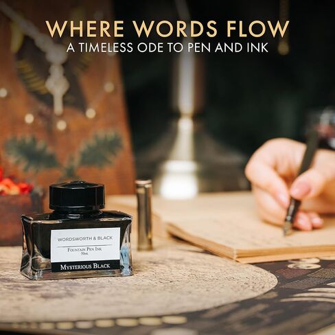 Wordsworth and Black Fountain Pen Ink Bottle (50 ml) Premium Luxury Edition, [Poppy Corn Red] Fountain Pens Bottled Ink; Classic Designed Bottle Smooth Flow 50 ml in Kuwait