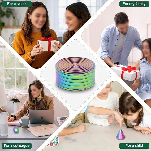 Kinetic Spinning Desk Toys, Fidgets for Anxiety and Stress for Adult Teen Cool-Stuff, Party Gifts for Christmas & Halloween (Circular/Cylindrical/Conical) in Saudi Arabia