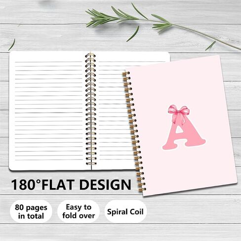 SDFBFVSA Znbook-585 Trendy Preppy Pink Bow Procoled ، Orial F Journal Home Figured Teen Girl Gifts ، Monographed Gifts for Women Girl ، Colled in Saudi Arabia