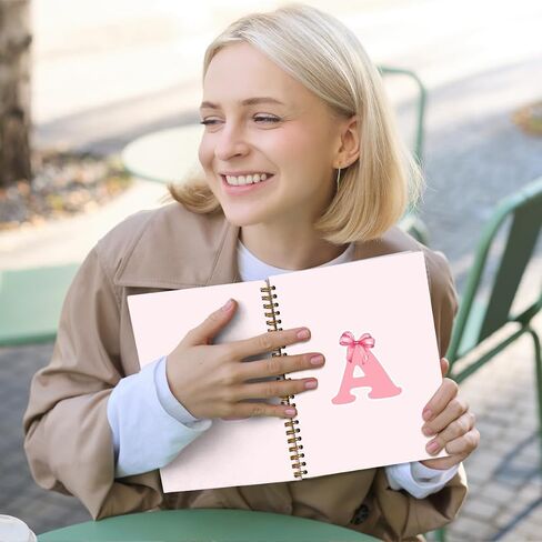 SDFBFVSA Znbook-585 Trendy Preppy Pink Bow Procoled ، Orial F Journal Home Figured Teen Girl Gifts ، Monographed Gifts for Women Girl ، Colled in Saudi Arabia