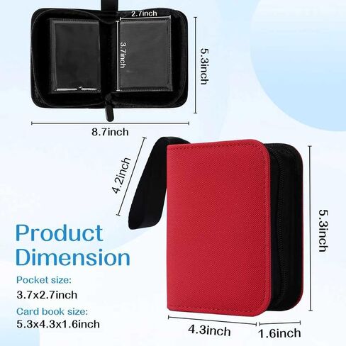 1 BONDER CARCE BINDER-ألبوم بطاقة تداول قابلة للتحصيل ، حامل بطاقات واحد مع 20 صفحة ، يحمل 40 بطاقة ، وموثق صغير التحميل للـ TCG و MTG والرياضة والبيسبول وكتاب البطاقات الرياضية الصغيرة in Saudi Arabia