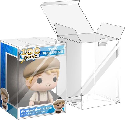 8 Pack Clear Protectors Case Compatible with Funko, 4" Pop Figures Case Protectors, Crystal Clear Display Cases for Collectibles with Locking Tab in Kuwait
