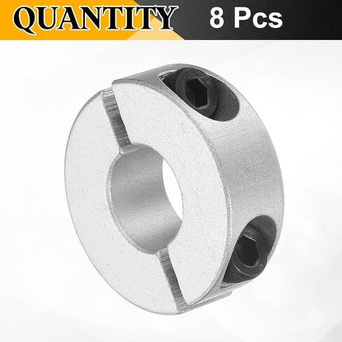 uxcell 8 Pcs Double Split Shaft Collar, 32mm Bore Two Piece Clamping Collar 60mm OD 15mm Thickness, Aluminum Alloy Set Screw Split Collar in Saudi Arabia