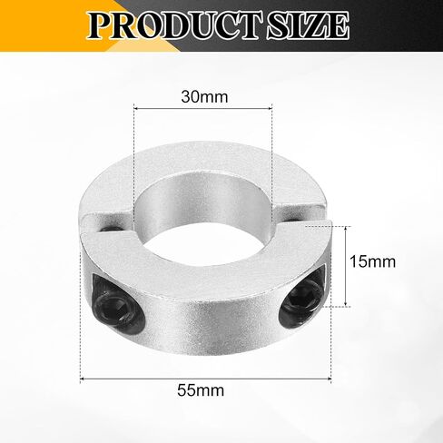 uxcell 4 Pcs Double Split Shaft Collar, 60mm Bore Two Piece Clamping Collar 95mm OD 22mm Thickness, Aluminum Alloy Set Screw Split Collar in Saudi Arabia