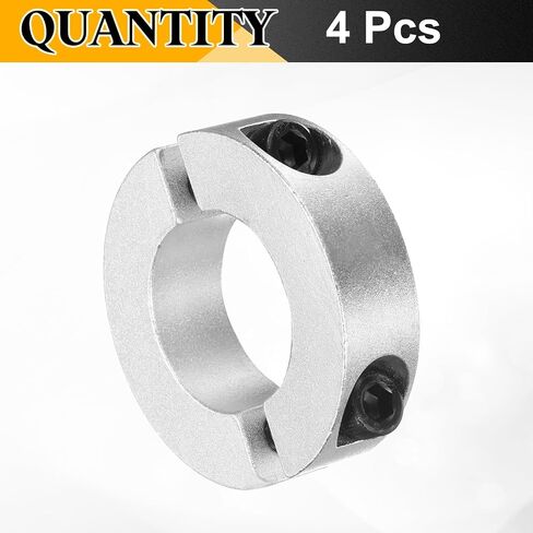 uxcell 4 Pcs Double Split Shaft Collar, 60mm Bore Two Piece Clamping Collar 95mm OD 22mm Thickness, Aluminum Alloy Set Screw Split Collar in Saudi Arabia