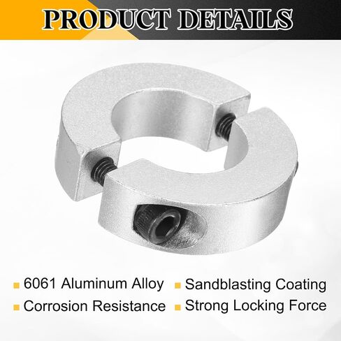 uxcell 4 Pcs Double Split Shaft Collar, 60mm Bore Two Piece Clamping Collar 95mm OD 22mm Thickness, Aluminum Alloy Set Screw Split Collar in Saudi Arabia