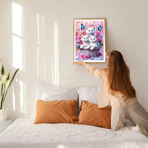 GDYEEH DIY 5D Fantasy Butterfly Diamond Art Kits ، Round Full Drillland Dreamland Diamond Painting Picture ، Flowers Butterfly Painting bast in Kuwait
