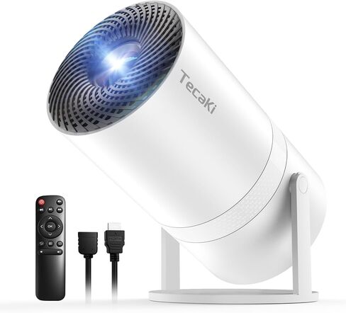Mini Portable Projector with WiFi and Bluetooth, Movie projector 1080P HD Supported, Auto Keystone Correction, 180° Rotatable, Compatible with TV Stick, HDMI, USB, Smartphone, Laptop(Grey) in Saudi Arabia