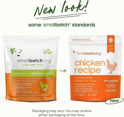 Smallbatch Pets Freeze-Dried Premium Raw Food Diet for Dogs, Duck Recipe, 14 oz, Made in The USA, Organic Produce, Humanely Raised Meat, Hydrate and Serve Patties, Single Source Protein, Healthy in Saudi Arabia