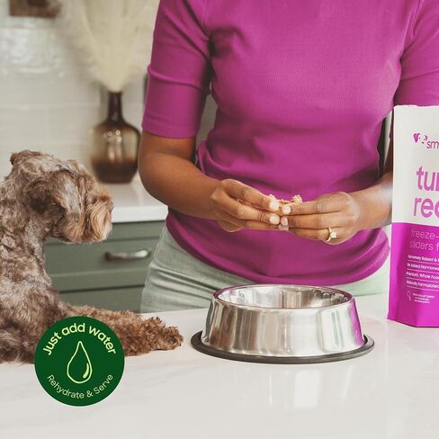 Smallbatch Pets Freeze-Dried Premium Raw Food Diet for Dogs, Duck Recipe, 14 oz, Made in The USA, Organic Produce, Humanely Raised Meat, Hydrate and Serve Patties, Single Source Protein, Healthy in Saudi Arabia