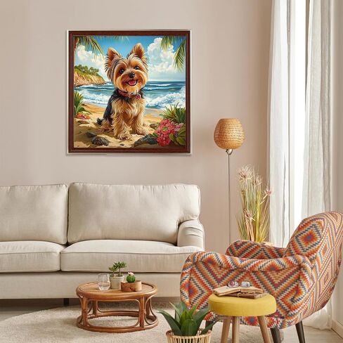 Miwixy Dog Diamond Art Kits for Adults,Golden Retriever Diamond Painting Kit,5D Round Full Drill Animal Diamond Art Flowers Canvas for Beginners Home Wall Decor 12 x 12 Inch in Saudi Arabia