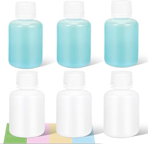 3.4oz Lab Reagent Bottle, Laboratory Grade Chemical Container, Sealed Leak-proof HDPE Pill Bottle, Plastic Sample Bottles（4pack translucent） in Saudi Arabia