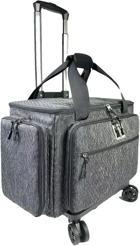 Rolling Teacher Bag with Five 360-Degree Rotating Wheels,Teacher Tote Bag with Detachable Trolley and Fits for 15.6" Laptop Floral in Kuwait