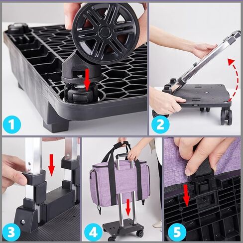 Rolling Teacher Bag with Five 360-Degree Rotating Wheels,Teacher Tote Bag with Detachable Trolley and Fits for 15.6" Laptop Floral in Kuwait