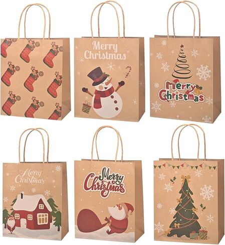 Brothersbox 32pcs أكياس هدايا ورقية صغيرة مع مقابض 6.3 "x3.15" × 8.7 "، 8 ألوان قوس قزح كرافت غودي أكياس ، حقيبة لصالح الحفلات لعيد ميلاد الأطفال ، الاحتفالات ، البيع بالتجزئة ، الحرف ، الزفاف in Kuwait