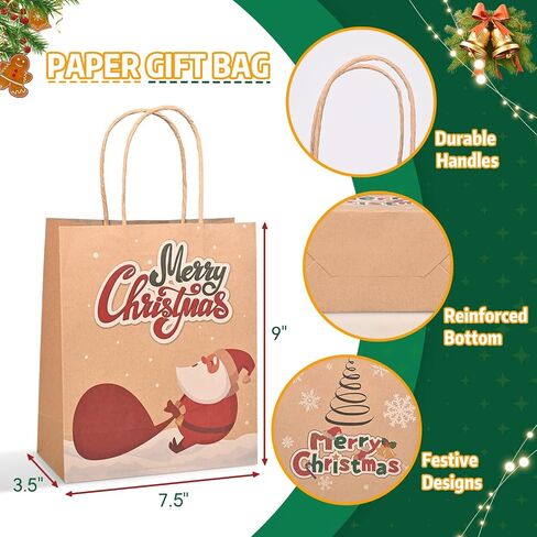 Brothersbox 32pcs أكياس هدايا ورقية صغيرة مع مقابض 6.3 "x3.15" × 8.7 "، 8 ألوان قوس قزح كرافت غودي أكياس ، حقيبة لصالح الحفلات لعيد ميلاد الأطفال ، الاحتفالات ، البيع بالتجزئة ، الحرف ، الزفاف in Kuwait