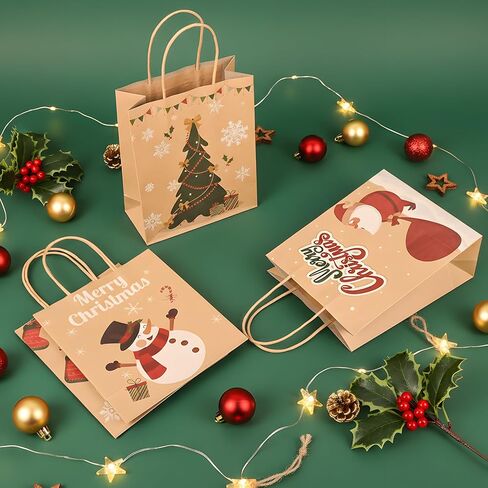 Brothersbox 32pcs أكياس هدايا ورقية صغيرة مع مقابض 6.3 "x3.15" × 8.7 "، 8 ألوان قوس قزح كرافت غودي أكياس ، حقيبة لصالح الحفلات لعيد ميلاد الأطفال ، الاحتفالات ، البيع بالتجزئة ، الحرف ، الزفاف in Kuwait
