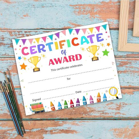 Certificate of Award, Space Achievement Certificates Paper for Kids, Back to School Teachers Supplies, Student of The Month Award Certificate, Certificates of Recognition for Students, 25 Pcs (14) in Kuwait