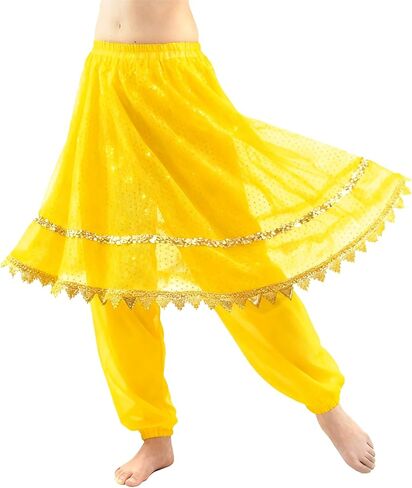 MUNAFIE Belly Dance Pants and Skirt for Fancy Dress Party Outfit Comfortable and Stylish Dancewear for Women Blue in Kuwait
