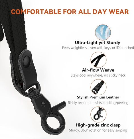 Stretchy Neck Lanyard for ID Badge Holder,Thin Keychain Lanyards for Keys, ID Badges,Teacher Lanyard for Women/Men in Saudi Arabia