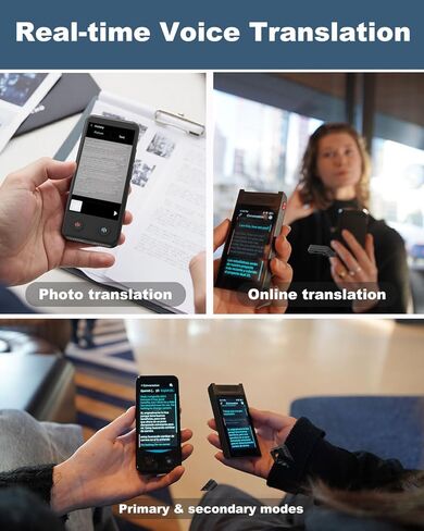 iTour Detachable Language Translator Device, Upgraded Instant Voice Translator, Real Time Dual Screen AI Translator with 139 Languages, Online & Offline & Photo & Group Chat & Text Translation in Kuwait