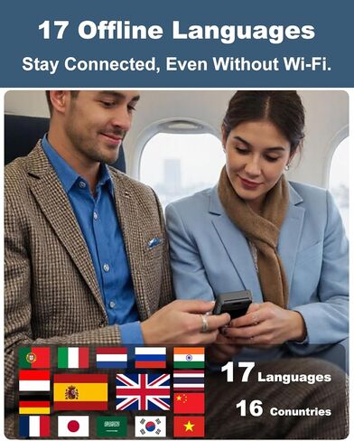 iTour Detachable Language Translator Device, Upgraded Instant Voice Translator, Real Time Dual Screen AI Translator with 139 Languages, Online & Offline & Photo & Group Chat & Text Translation in Kuwait
